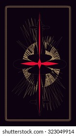 Tarot cards - back design.  Coat of arms