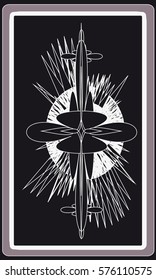 Tarot cards - back design.  Coat of arms