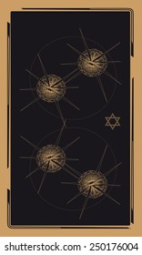 Tarot cards - back design, cosmic energy