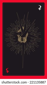 Tarot cards - back design, Cross
