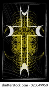 Tarot cards - back design.  Cross Templar