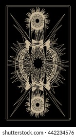 Tarot Cards - Back Design, Devil Sun