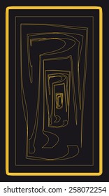 Tarot cards - back design, Doors