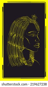 Tarot cards - back design,  Egyptian woman