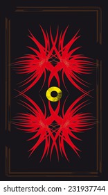 Tarot cards - back design, Fire flames