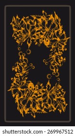 Tarot cards - back design, floral pattern