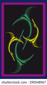 Tarot cards - back design, floral pattern