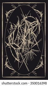 Tarot cards - back design.  Floral pattern