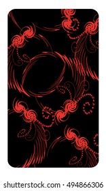 Tarot cards - back design.  Floral pattern
