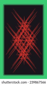 Tarot cards - back design, geometric pattern