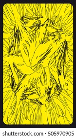 Tarot cards - back design.  God of sun