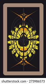 Tarot cards - back design, Hexagram