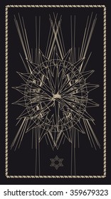 Tarot cards - back design. Hexagram
