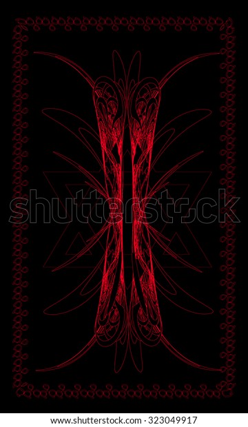 Tarot Cards Back Design Hexagram Stock Vector (Royalty Free) 323049917 ...