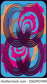Tarot cards - back design. Hypnosis