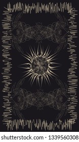 Tarot cards - back design, Infernal Sun