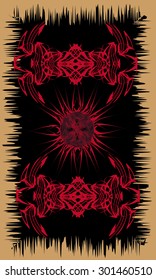 Tarot Cards - Back Design, Infernal Sun