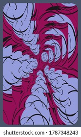 Tarot cards - back design. Kaleidoscope. Playing cards, reverse side