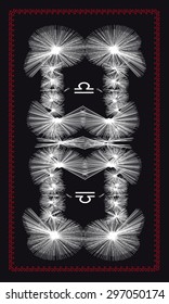Tarot cards - back design. Libra