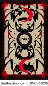 Tarot cards - back design. Lilith and Selena