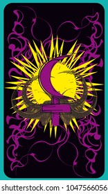 Tarot cards - back design. Lilith 
