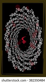 Tarot cards - back design.  Lilith