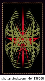 Tarot cards - back design. Magic cross