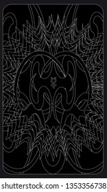 Tarot cards - back design, Mercury