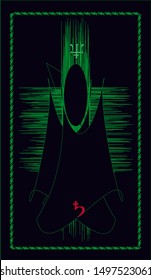 Tarot cards - back design, Monk, Neptune, Saturn