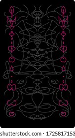 Tarot cards - back design. Mystical pattern