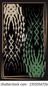 Tarot cards - back design, Neptune