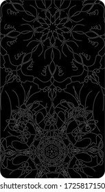Tarot cards - back design. Occult sun 