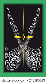 Tarot cards - back design. Occult cross