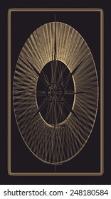 Tarot cards - back design. Omega