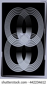 Tarot cards - back design.  Ouroboros