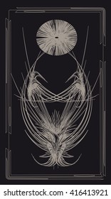 Tarot cards - back design, Paradise birds