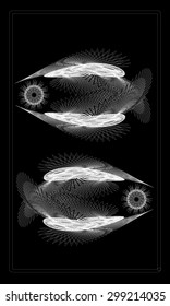 Tarot cards - back design, Pisces - zodiac sign
