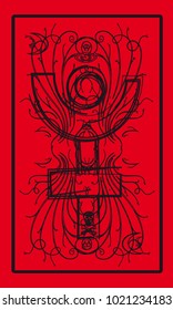 Tarot cards - back design, Pluto
