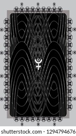 Tarot cards - back design.  Pluto
