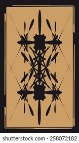 Tarot cards - back design, red abstract pattern