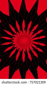 Tarot cards - back design.  Red sun
