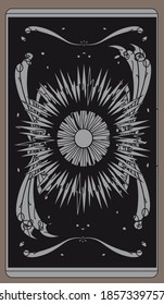 Tarot cards back design, reverse side. All-seeing eye