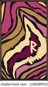 Tarot cards - back design. Rune Raido