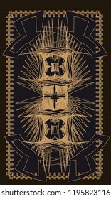 Tarot cards - back design, Scandinavian amulet