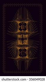 Tarot cards - back design. Scandinavian amulet
