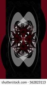 Tarot cards - back design.  Seal of devil