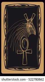 Tarot cards - back design.  Set - God of storms, desert, chaos and war