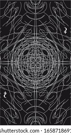 Tarot cards back design, back side. Selena, occult pattern