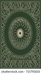 Tarot cards - back design, Solar Power, Incas Civilization