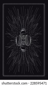 Tarot cards - back design, Star of Mages  